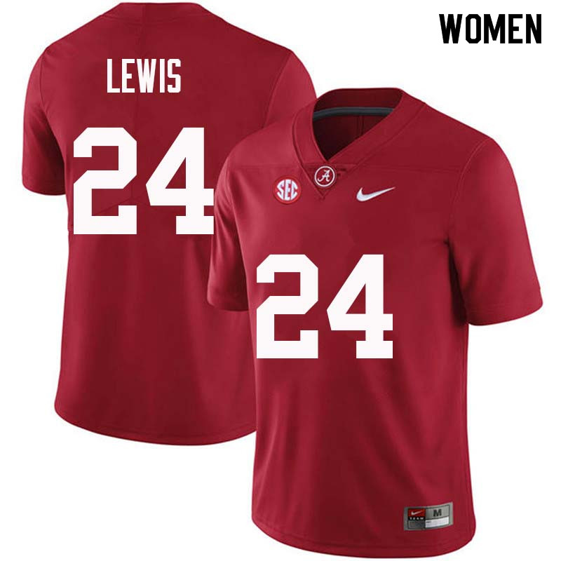 Women #24 Terrell Lewis Alabama Crimson Tide College Football Jerseys Sale-Crimson